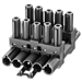 Compacte verdeler voor insteekbare gebouwinstallatie Splitters Adels Splitter, 5-polig, 1 in 3 uit, zwart 167165V2